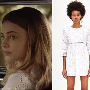 Zara white eyelet romper dress ASO Tessa Young